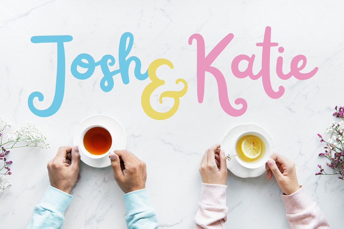 68559477 - round donut with eyes on yellow background. flat lay, top view.