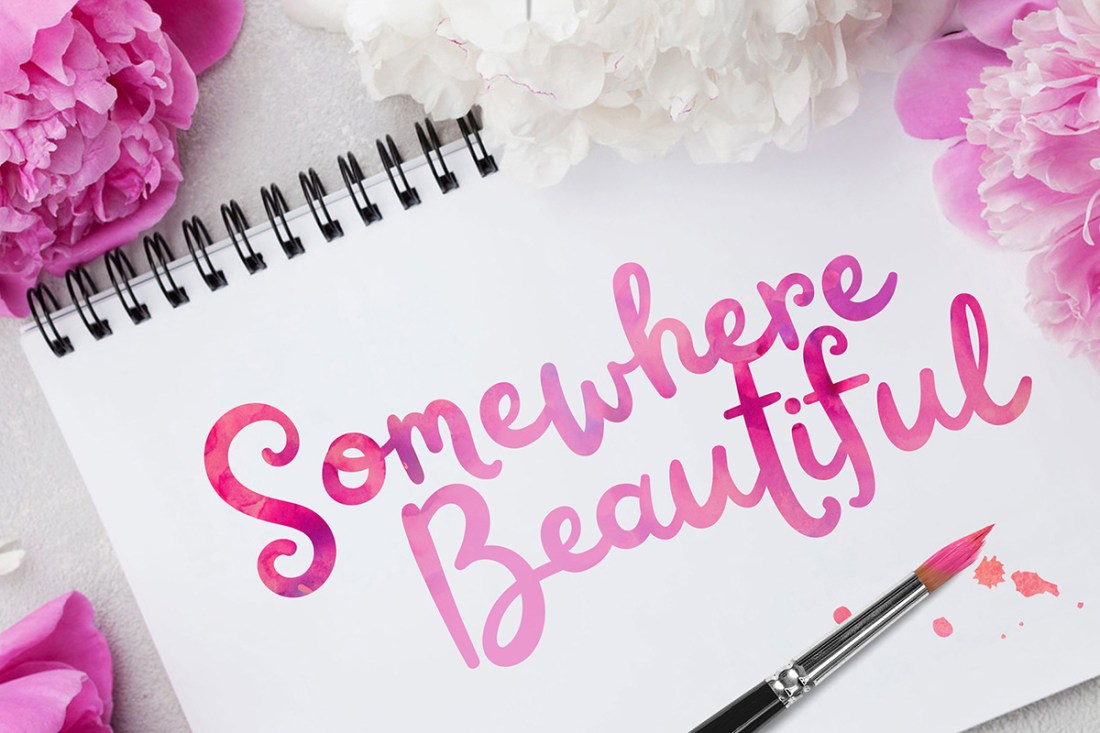 68559477 - round donut with eyes on yellow background. flat lay, top view.